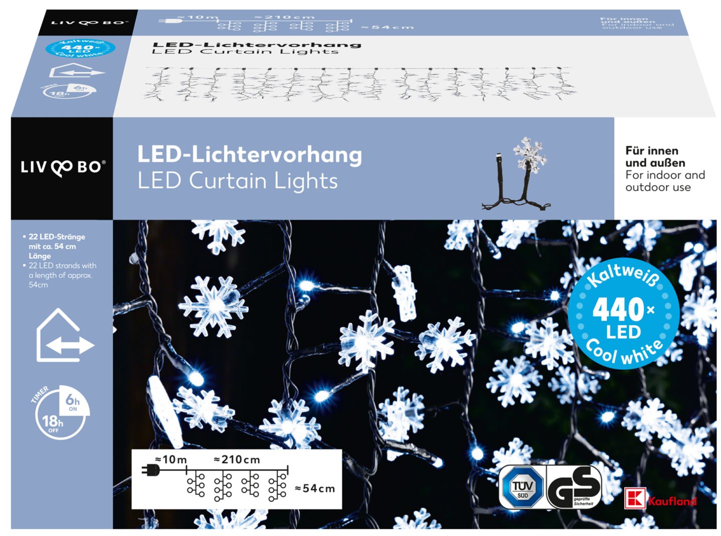 mit 440 kaltweißen LEDs