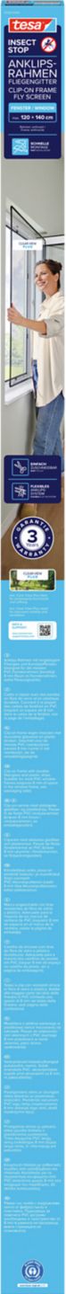 TESA Fliegengitter-Rahmen für Fenster ca. 1,2 x 1,4 m