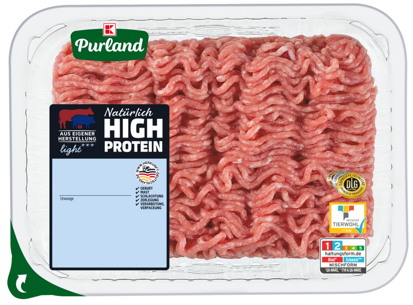 K-PURLAND Gemischtes Hackfleisch »Natürlich High Protein«