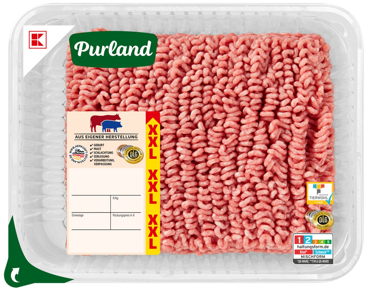 K-PURLAND Hackfleisch gemischt XXL