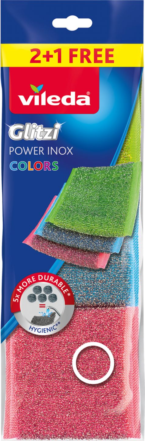 VILEDA Scheuerschwämme »Glitzi Power Inox Colors«