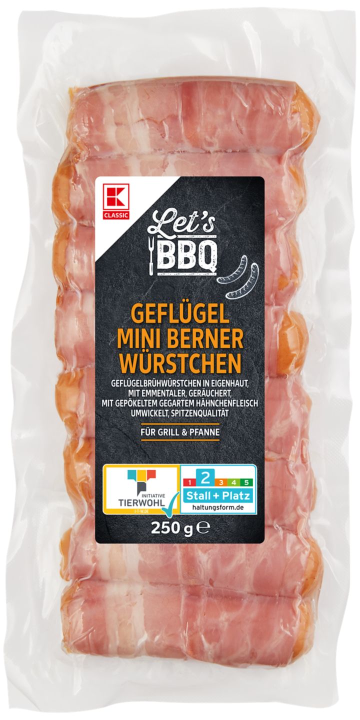 K-CLASSIC Mini-Berner-Würstchen aus Geflügelfleisch