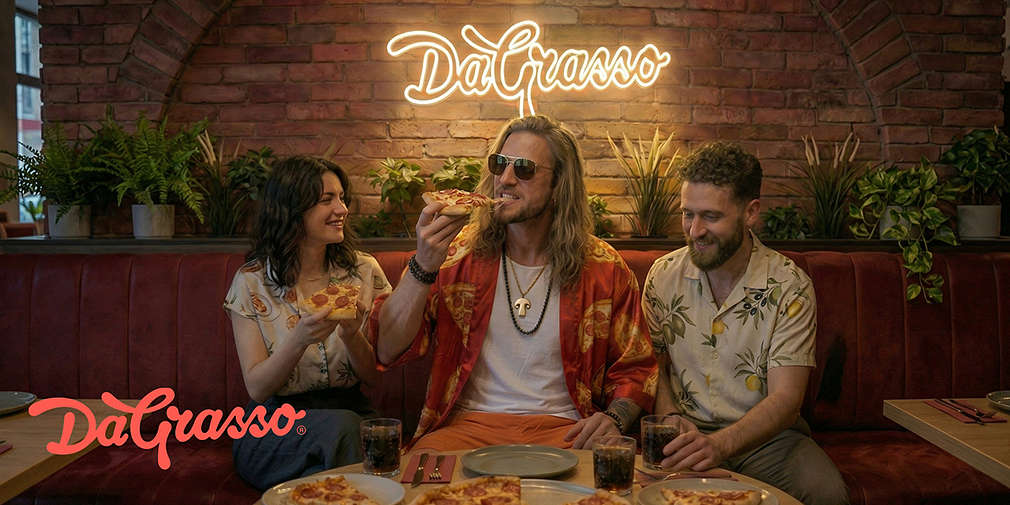 ludzie jedzący pizzę