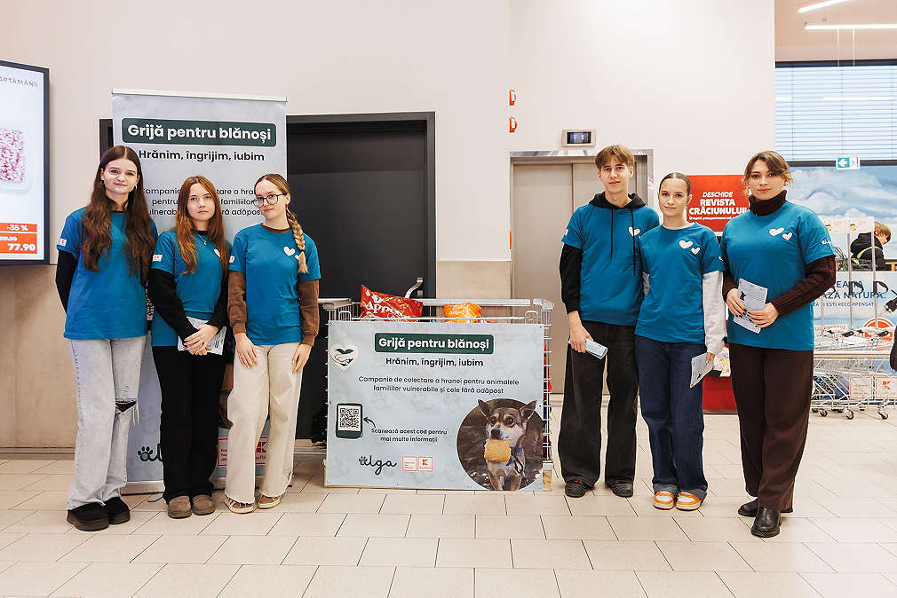 Grijă pentru blănoși: 1,4 tone de hrană colectate pentru animalele familiilor social-vulnerabile și cele fără adăpost 