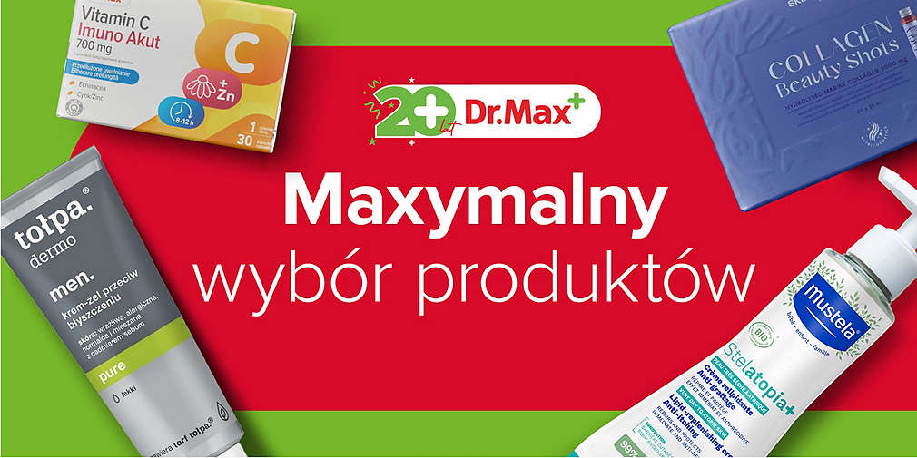 Kolaż opakowań kosmetyków i suplementów diety