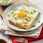 Fotografija recepta Tart s jajima, šunkom i sirom