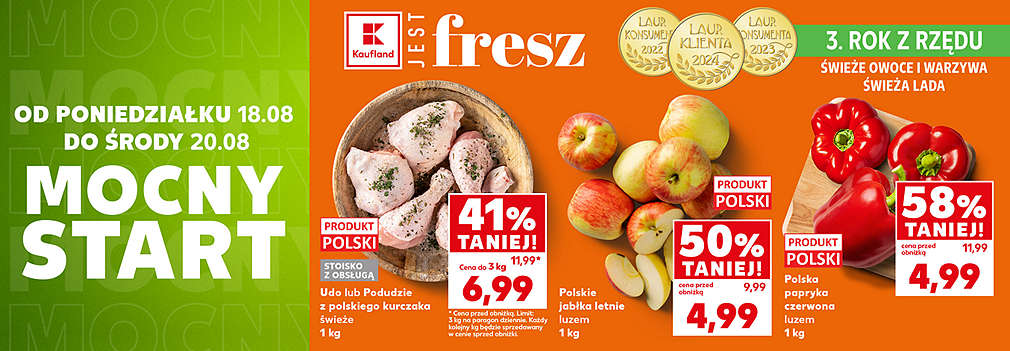 Udka lub podudzia z kurczaka, jabłka i papryka
