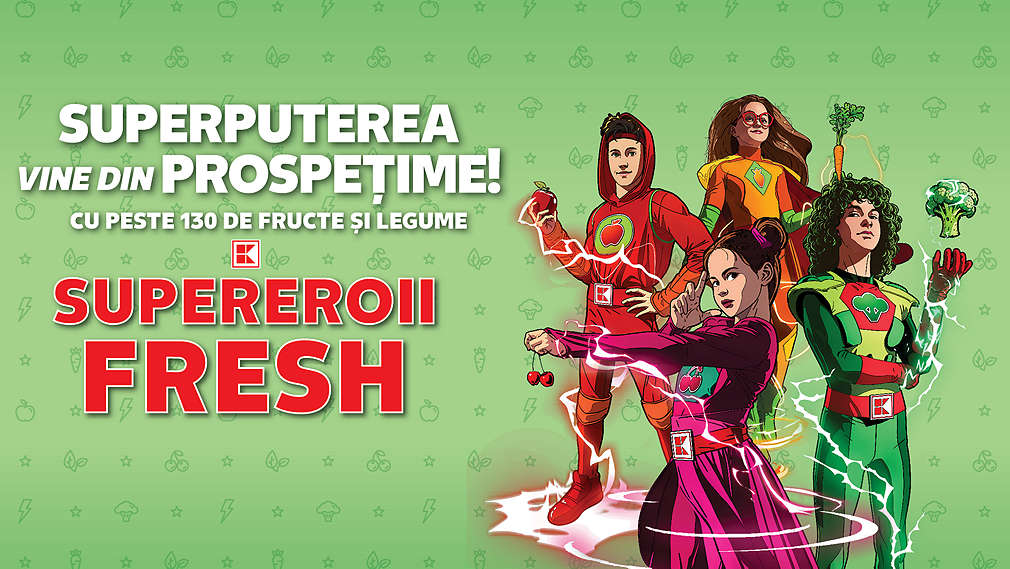 Kaufland lansează  „Supereroii FRESH”, campania care face din fructe și legume eroii preferați ai celor mici