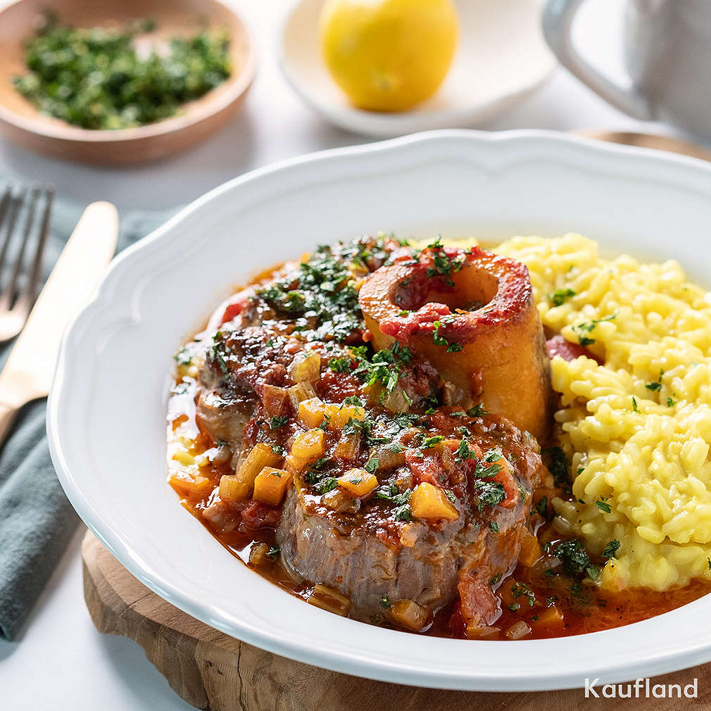 Fotografija recepta Juneći ossobuco i rižoto s kurkumom