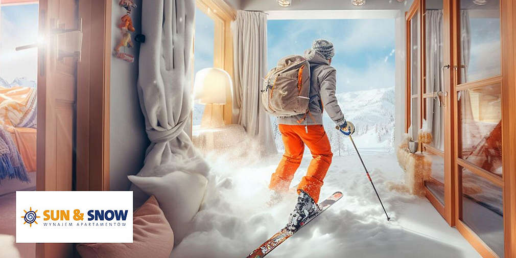 Kobietanarciarz z plecakiem