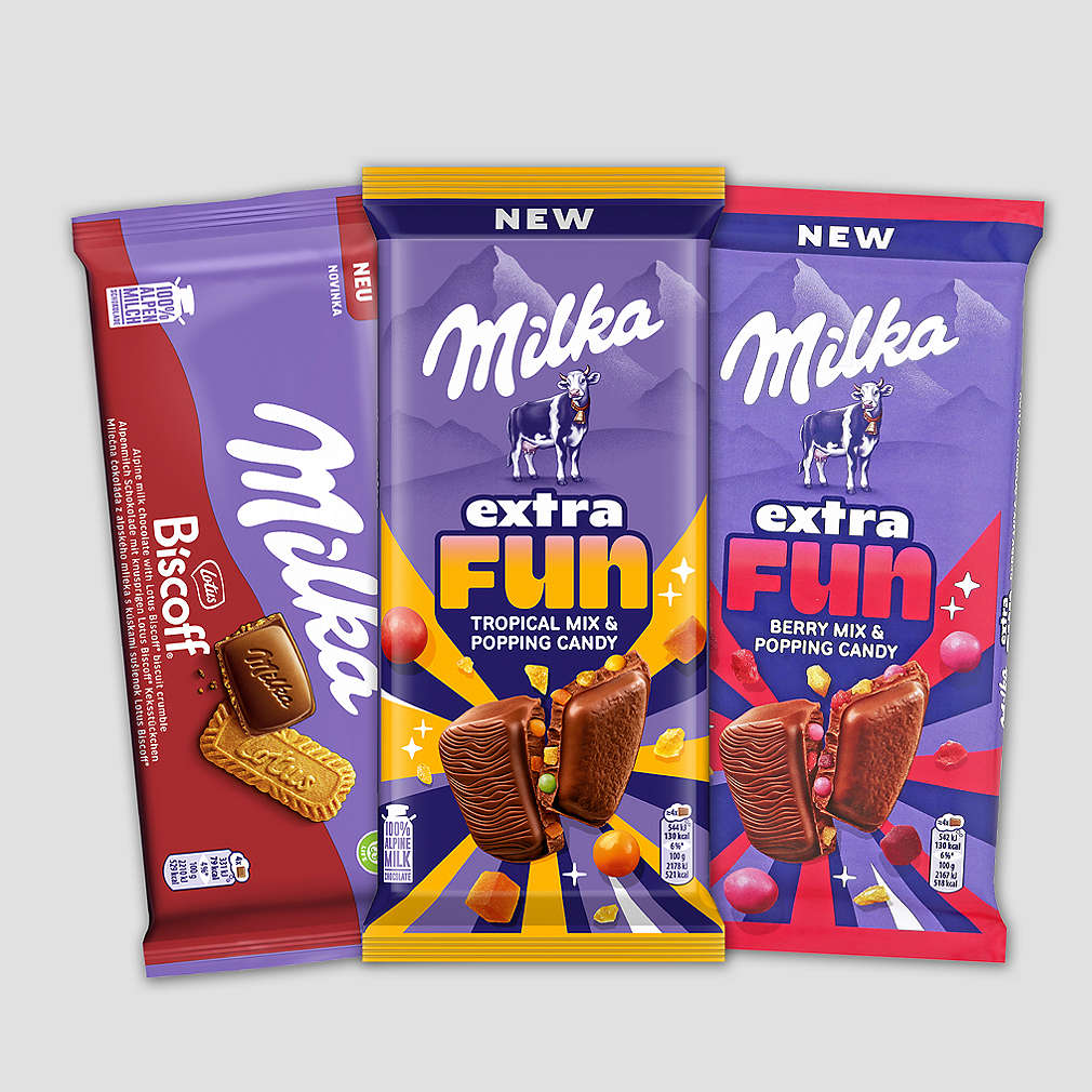 Tabulkové čokolády značky Milka 85-105 g