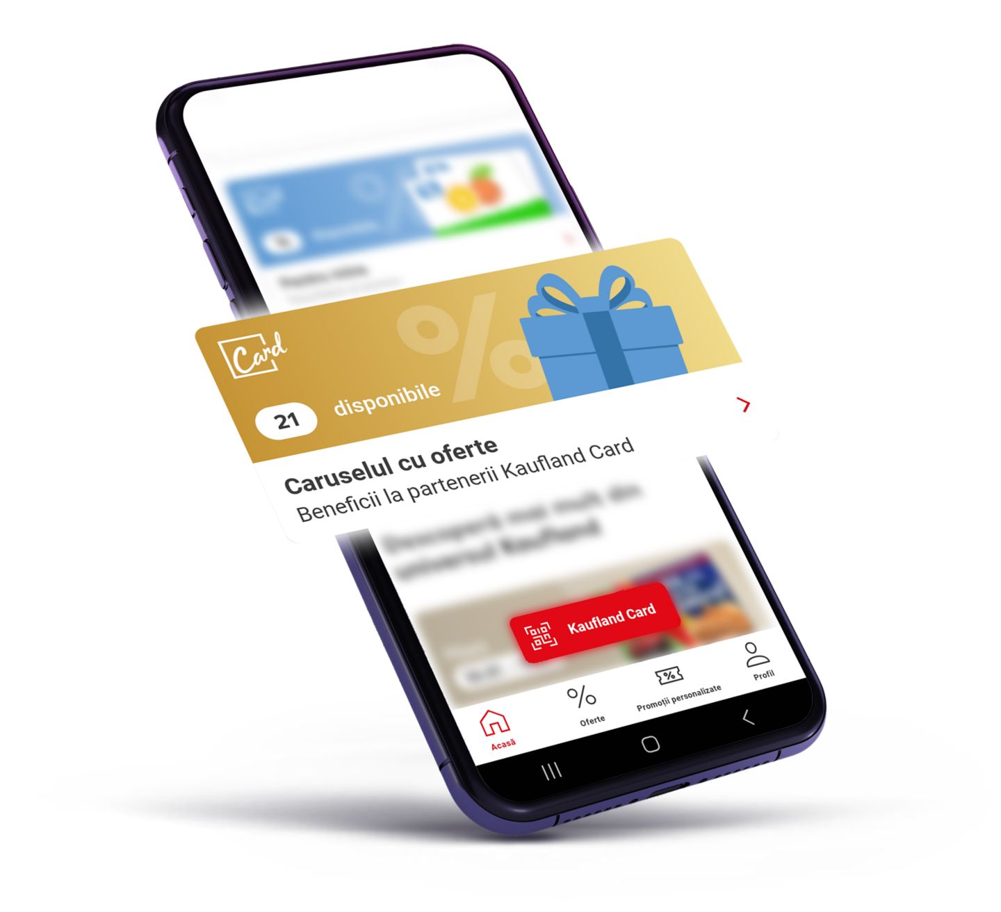 Caruselul cu oferte Kaufland Card