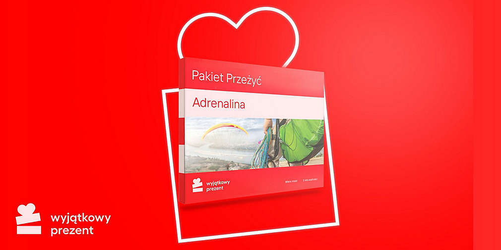 voucher prezentowy na tle obrysu prezentu