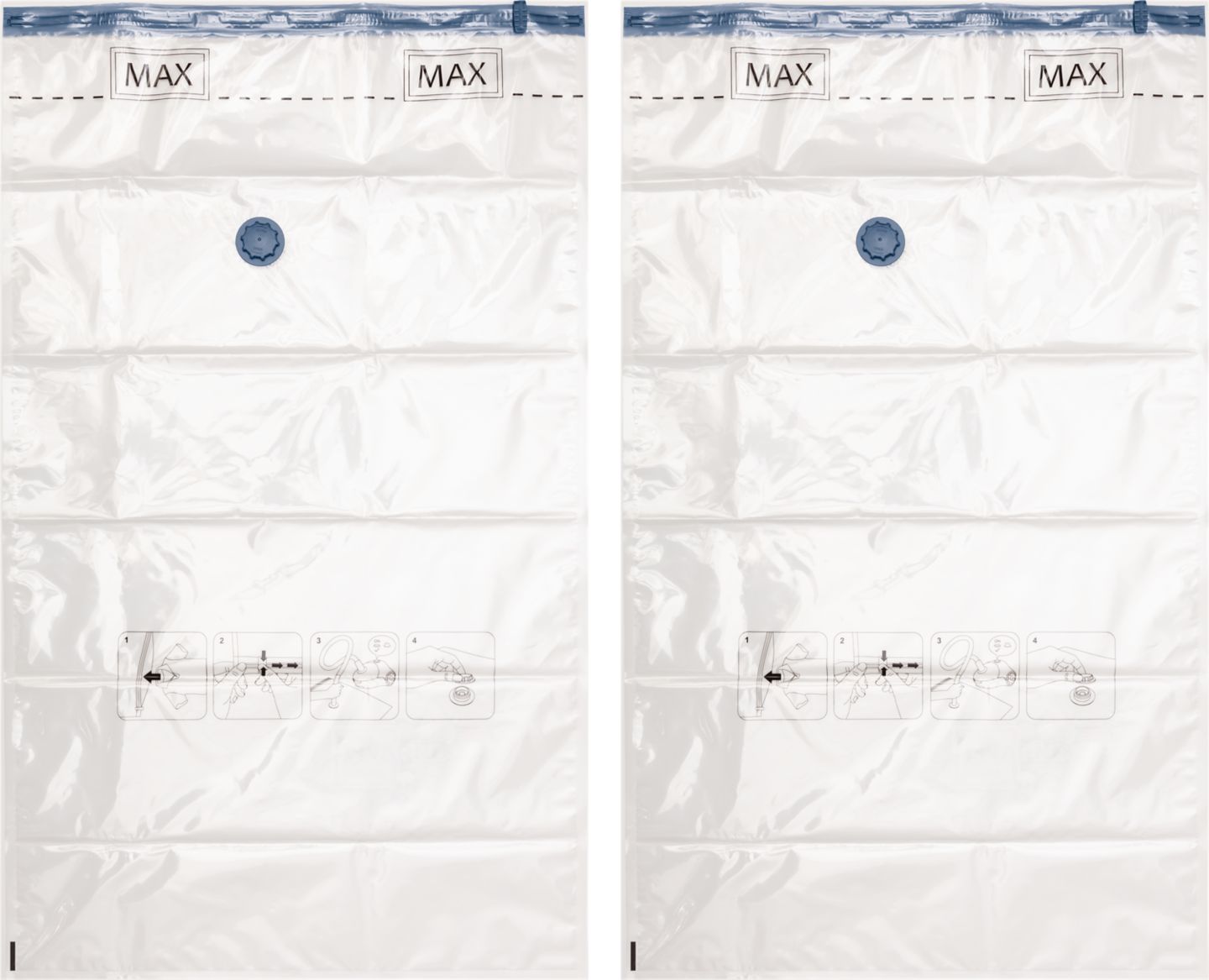 LIV&BO® Vakuum-Aufbewahrungsbeutel 2 x ca. 60 x 100 cm