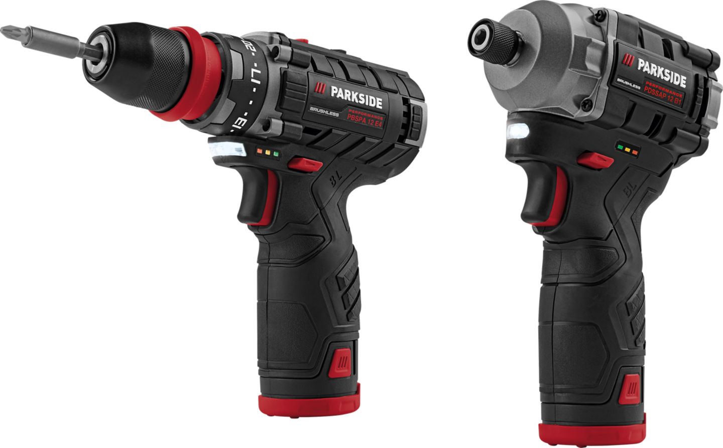 PARKSIDE PERFORMANCE® Akku-Geräte-Starterset 12 V mit Bohr- u. Schlagschrauber