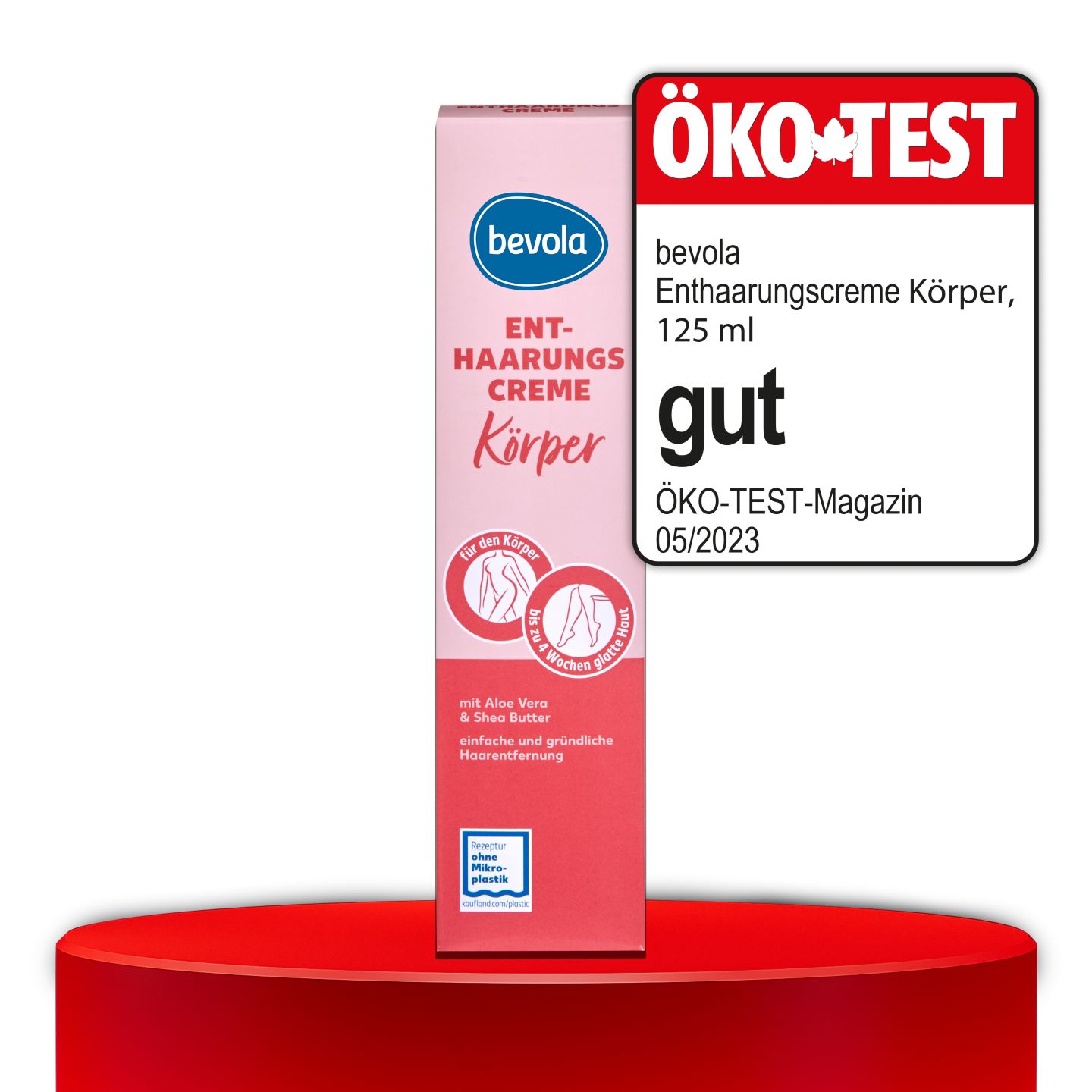 ÖKO-TEST, gut, BEVOLA® Enthaarungscreme, 125 ml