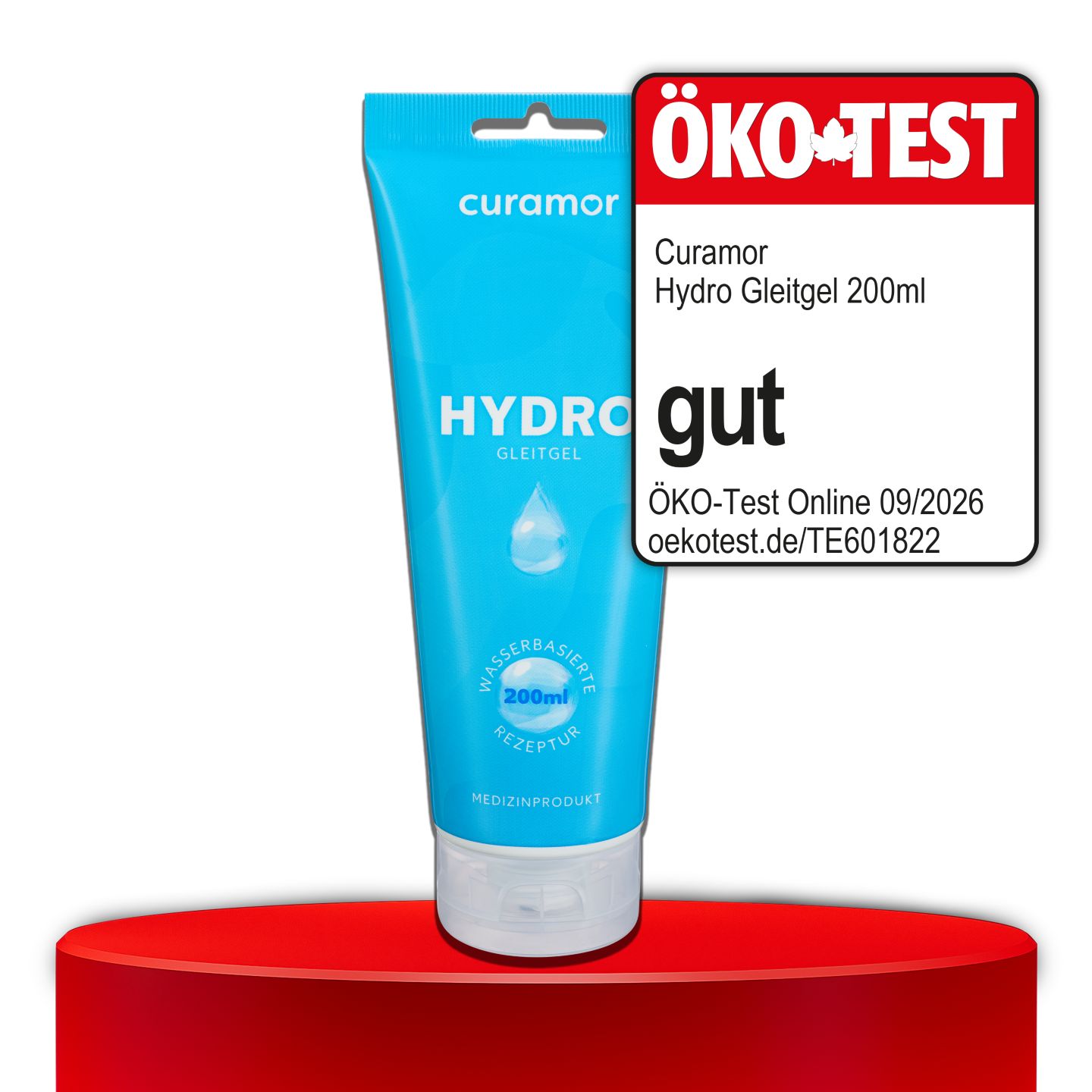 ÖKO-TEST, gut, CURAMOR Hydro Gleitgel, 200 ml