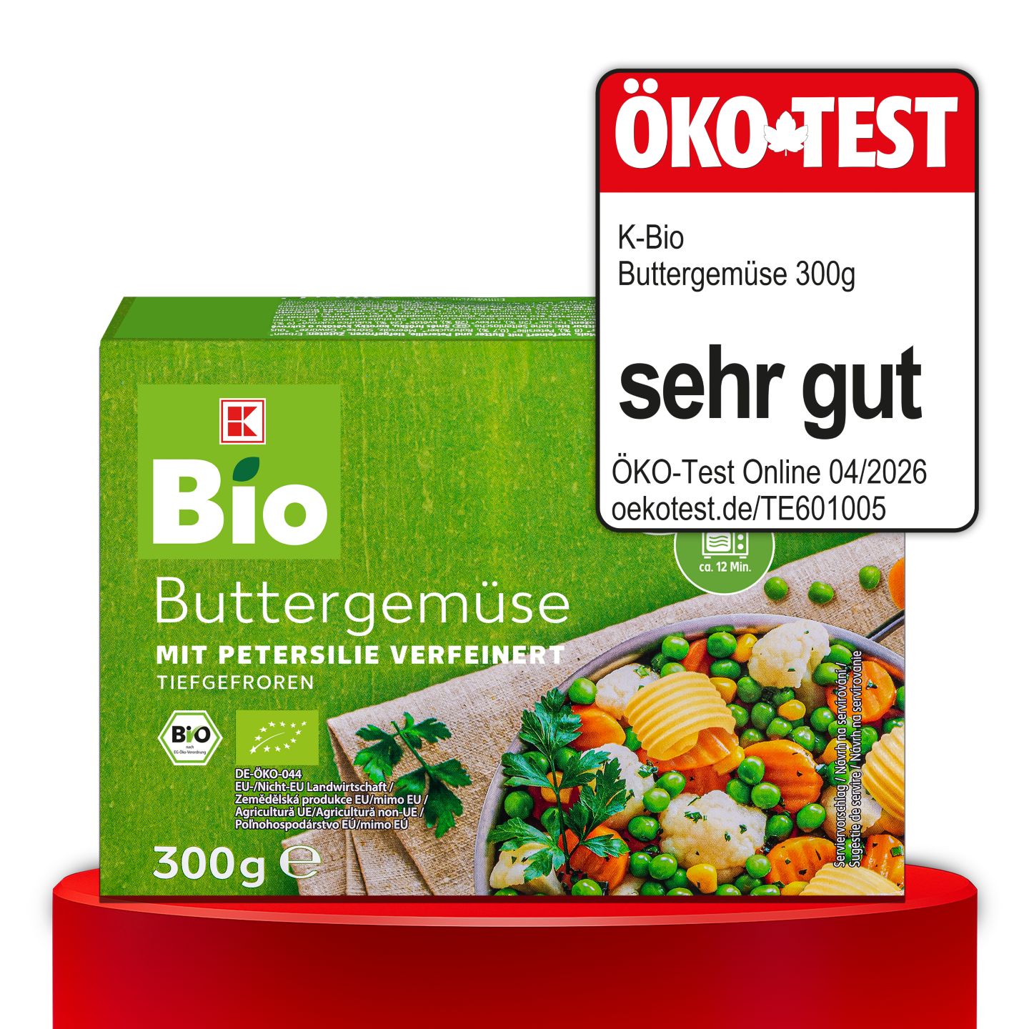 ÖKO-TEST, sehr gut, K-BIO Buttergemüse, 300 g