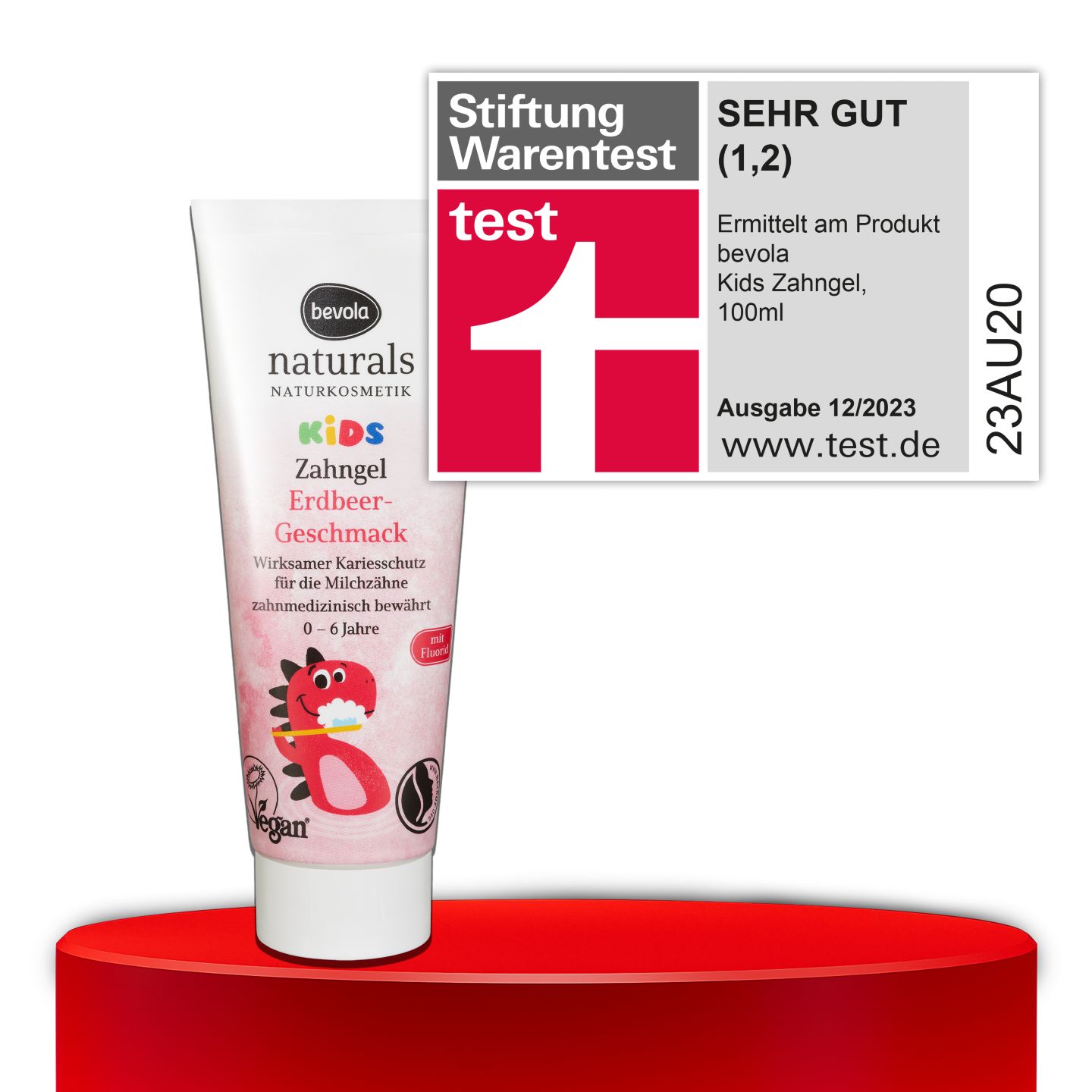 Stiftung Warentest, SEHR GUT (1,2), BEVOLA® NATURALS Kids Zahngel, 75 ml