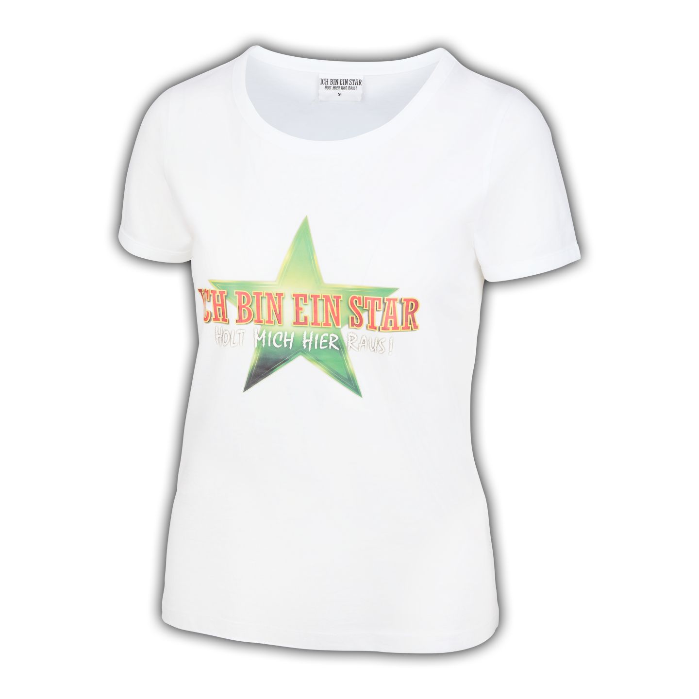 Dschungelcamp-T-Shirt Damen „weiß“