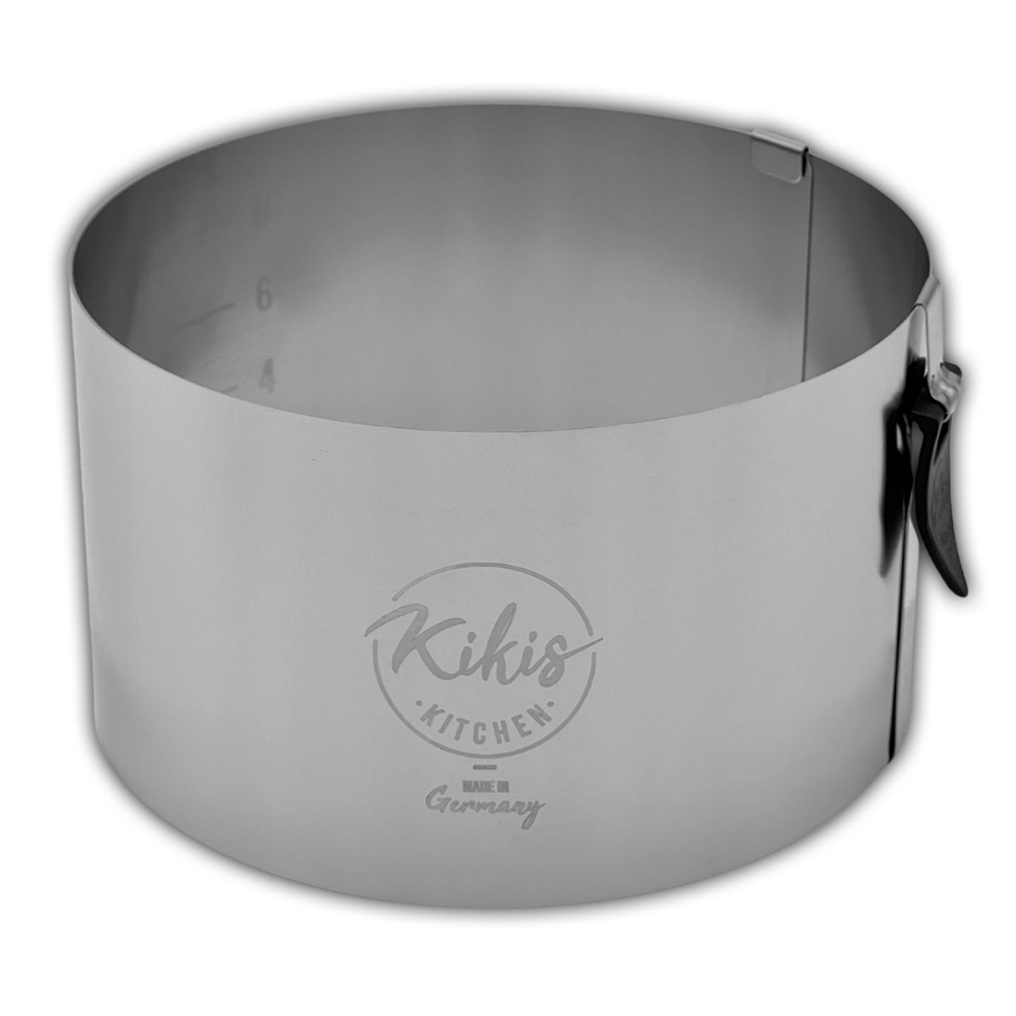 Kikis Tortenring Klassik mit Klemmhebel & Skala 