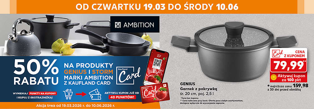 Naczynia Ambition w ofercie z Kaufland Card