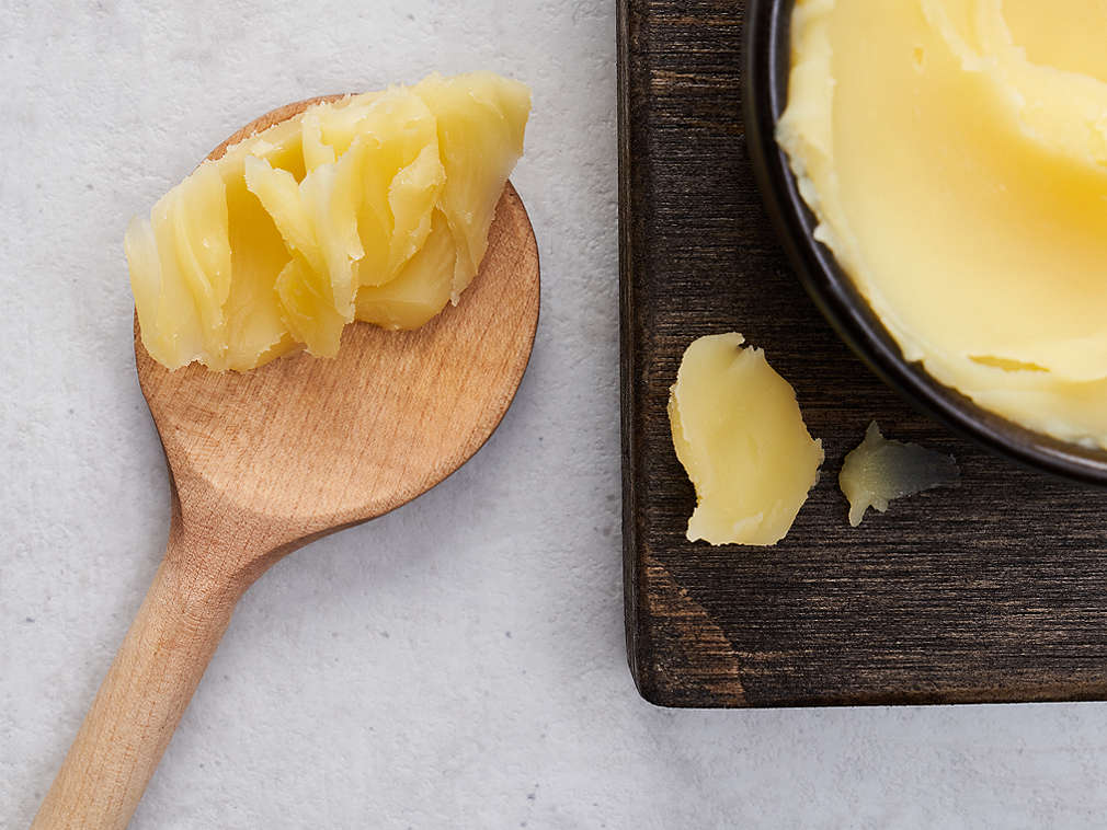 Frischer Butterschmalz in der Detailansicht