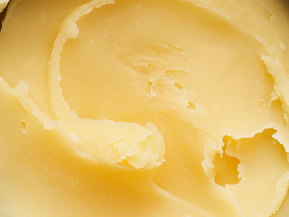 Frischer Butterschmalz in der Detailansicht
