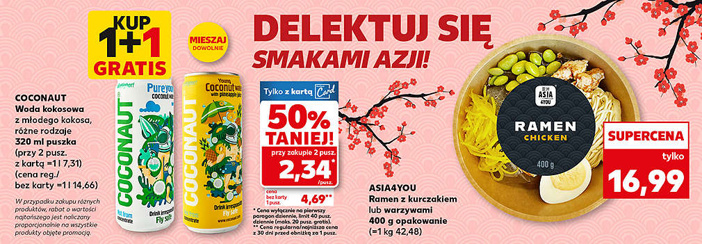 woda kokosowa i ramen