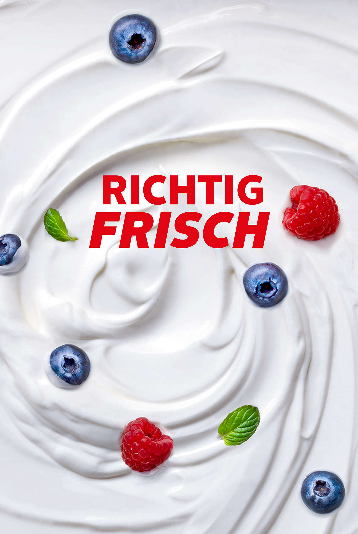 Schriftzug: Richtig frisch