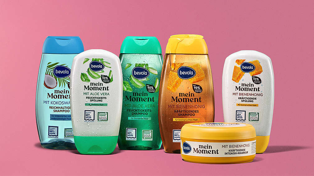 Our bevola Mein Moment® hair care products