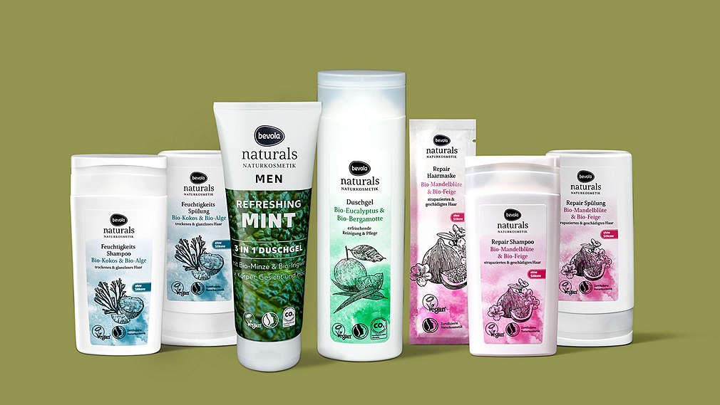 различни продукти за грижа за косата от bevola naturals®