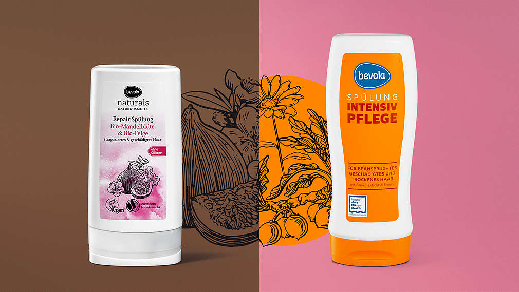 Vyobrazenie výrobkov bevola naturals® - starostlivosť o vlasy