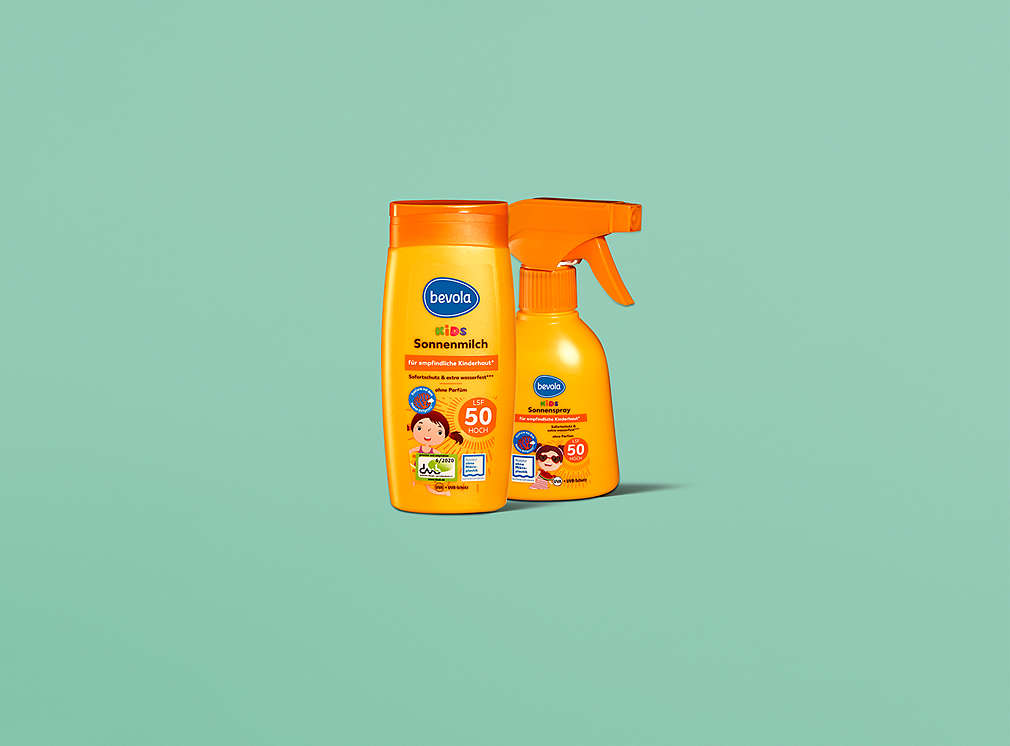 bevola® Kids sun milk and spray with sun protection factor 50