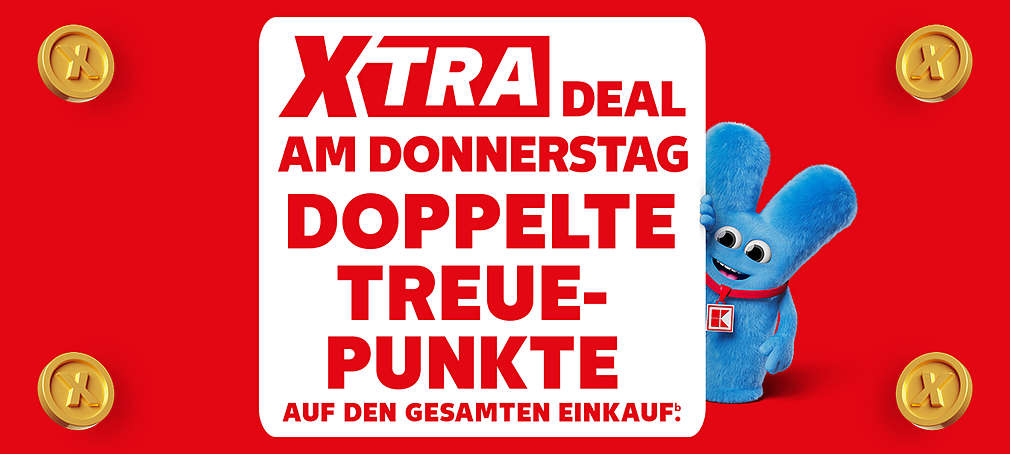 XTRA Deal am Donnerstag: Doppelte Treuepunkte auf den gesamten Einkaufᵇ