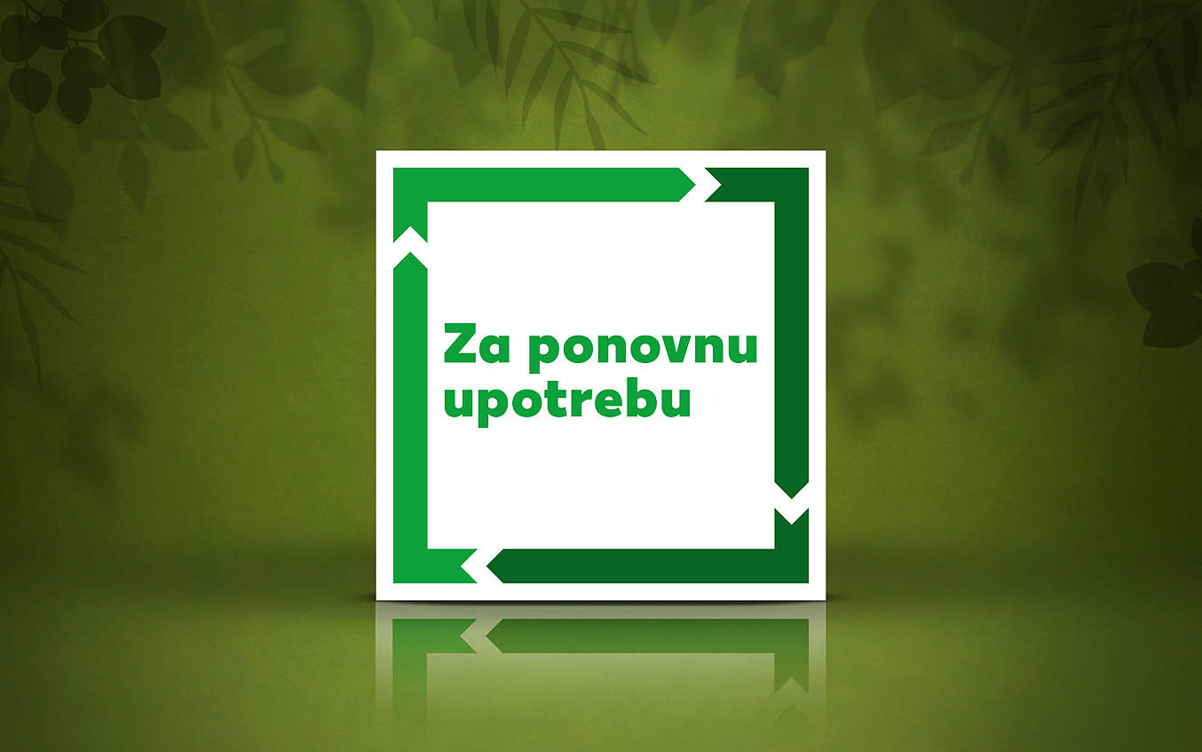 Das „Immwer wieder verwenden“-Logo von Kaufland
