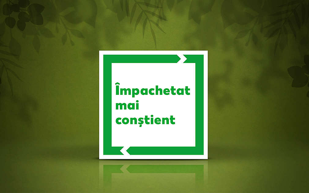 Sigla Kaufland „Împachetat mai conștient” 