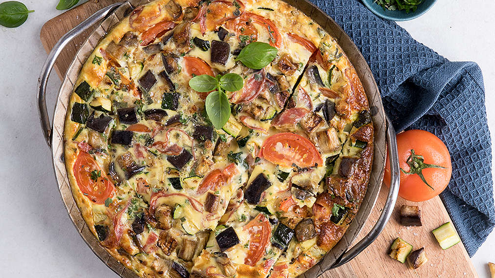 Gemüse-Salami-Frittata