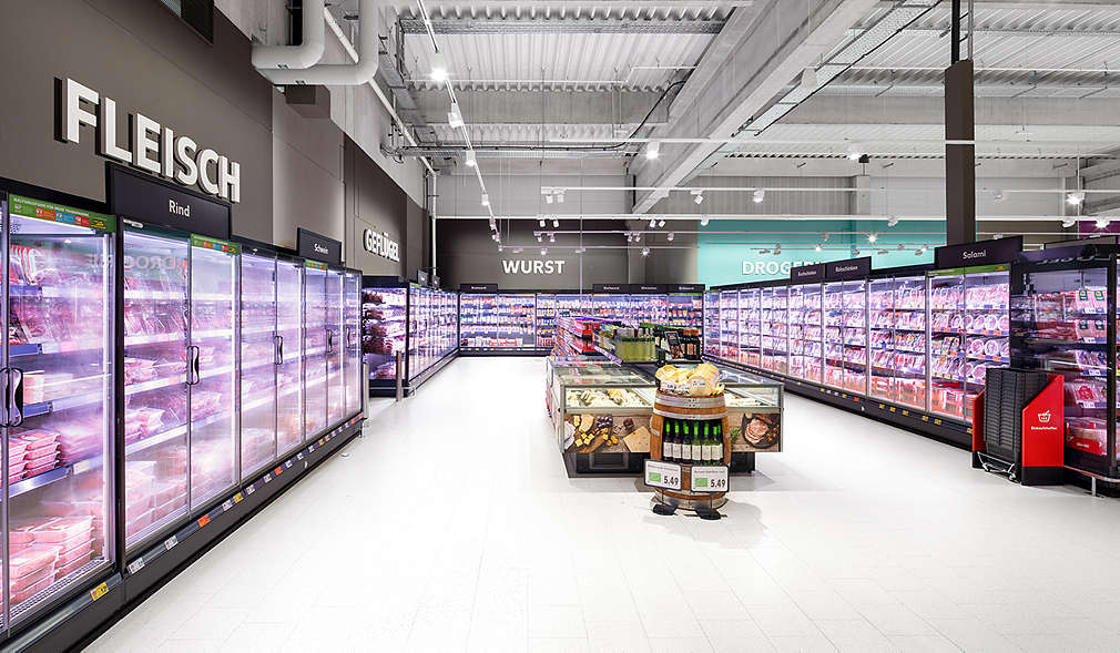 Abbildung: Kühlmöbel in der Kaufland-Filiale in Tuttlingen