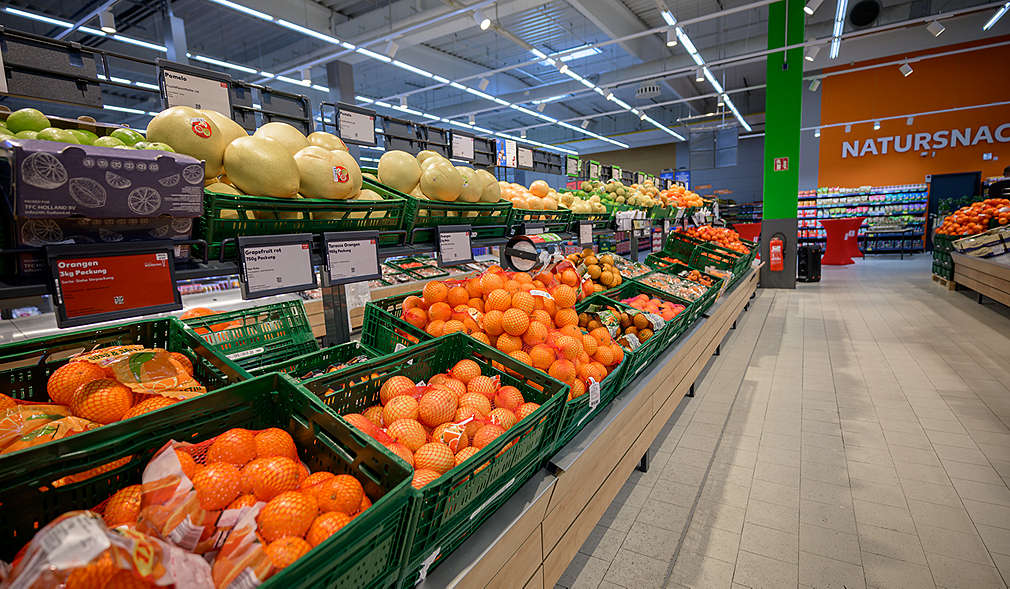 Abbildung: Kaufland-Filiale in Bedburg – Obst- und Gemüse-Abteilung