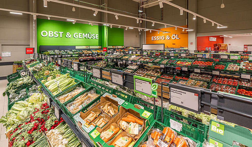 Abbildung: Kaufland-Filiale in Heidenau – Obst- und Gemüse-Abteilung