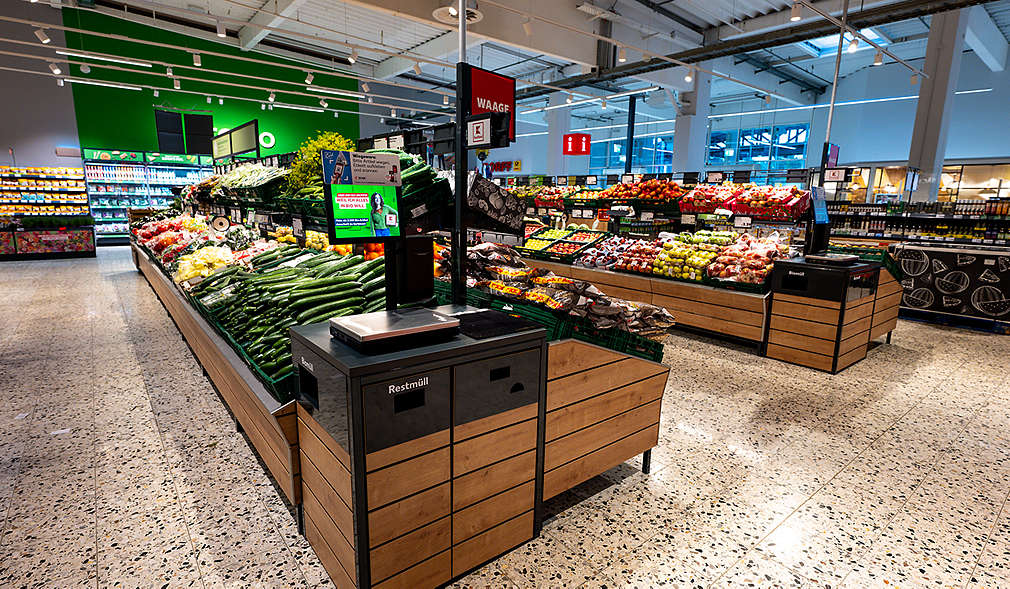 Abbildung: Kaufland-Filiale in Heiligenhaus – Obst- und Gemüseabteilung