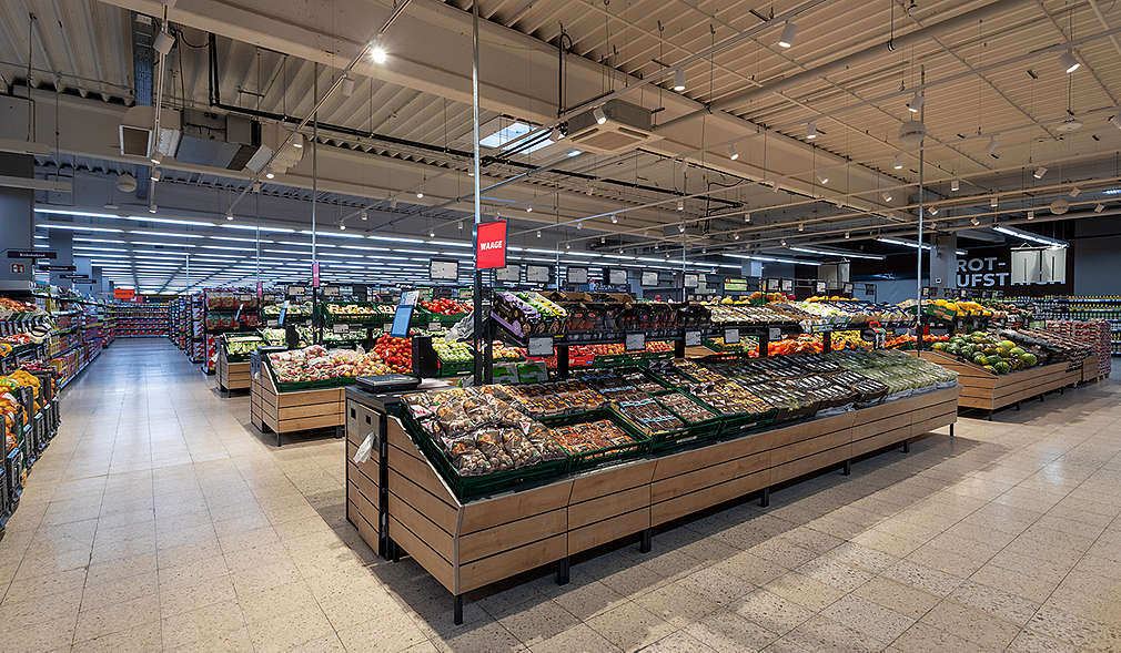 Abbildung: Kaufland-Filiale in Henstedt-Ulzburg – Obst- und Gemüse-Abteilung