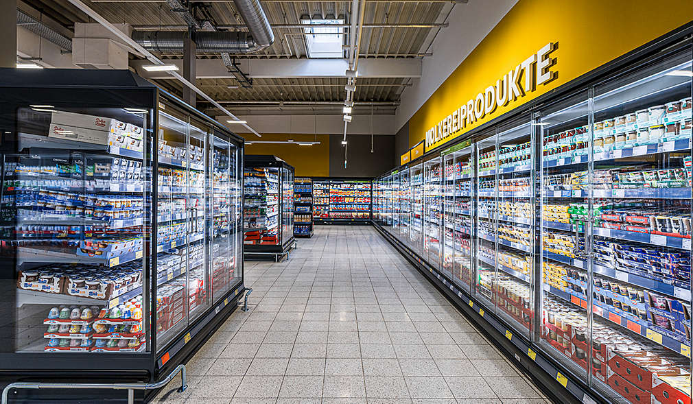 Abbildung: Kaufland-Filiale in Landsberg – Molkereiprodukte
