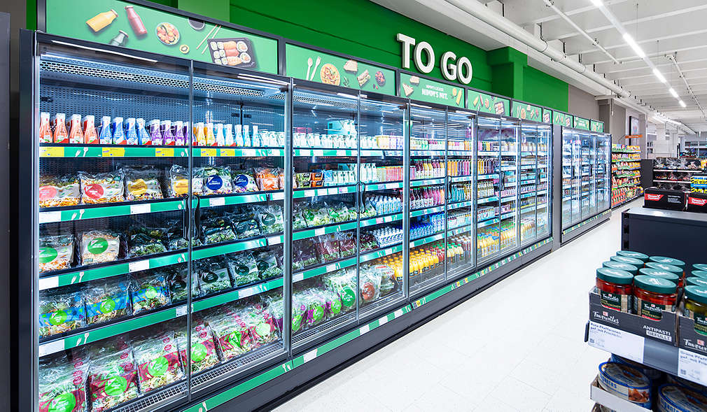 Abbildung: Kaufland-Filiale in Weingarten – To-go-Regal