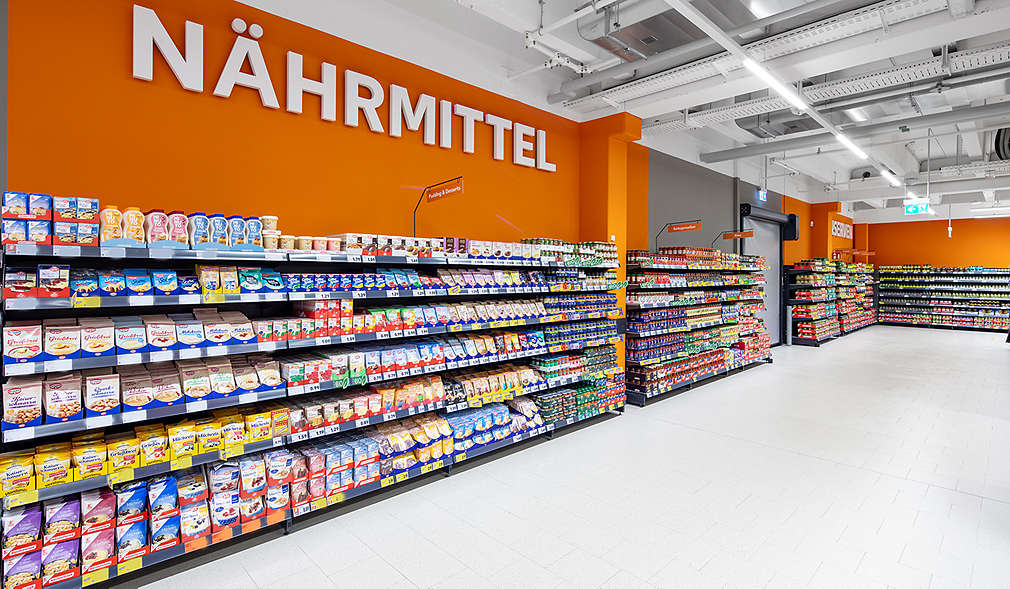 Abbildung: Kaufland-Filiale in Weingarten – Nährmittel-Regal