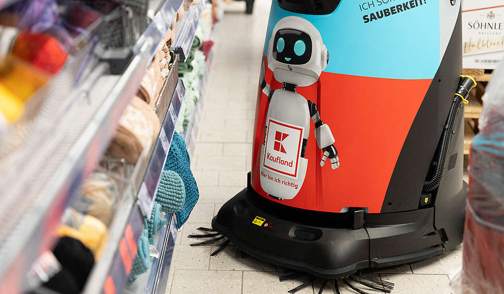 Reinigungsroboter in einer Kaufland-Filiale