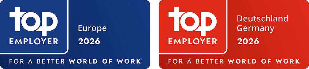 Logos von Top Employer Europe und Germany