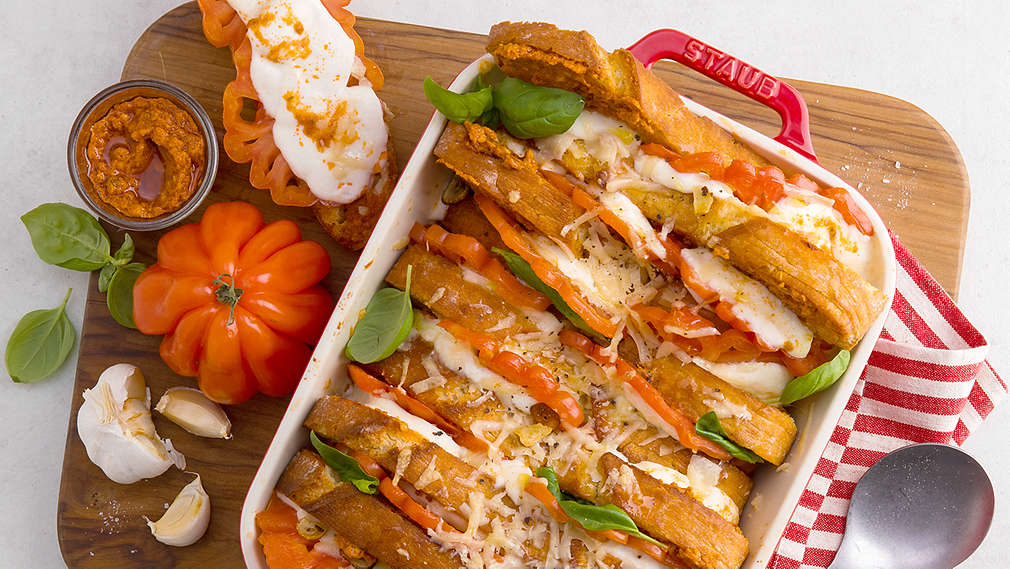 Caprese-Brotgratin
