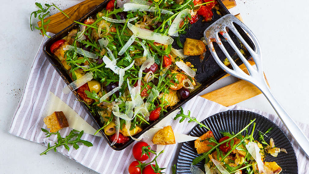 Möhren-Kartoffel-Brot-Frittata